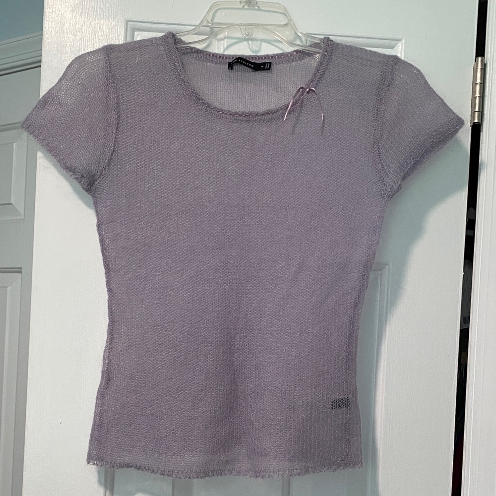 The Limited Lilac Short Sleeve Top